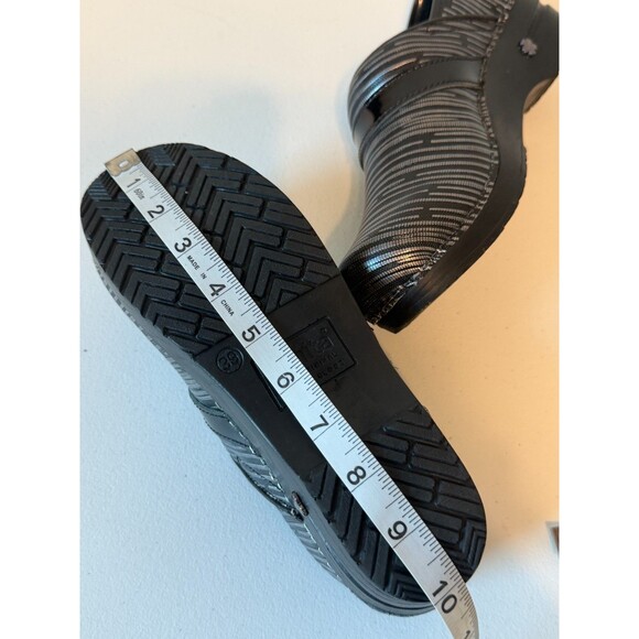 Sanita Koi Original Danish Clogs Shoes Womens EU 39 Slip-on Black Striped - Picture 9 of 10